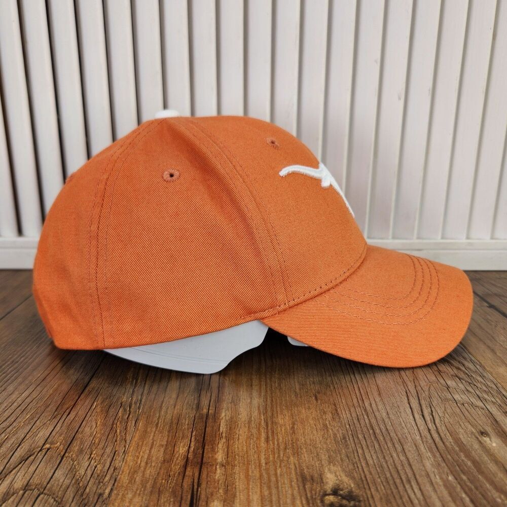 Texas Longhorns Strapback Hat Cap Burnt Orange Longhorn Headwear College Hook Em - Picture 4 of 10